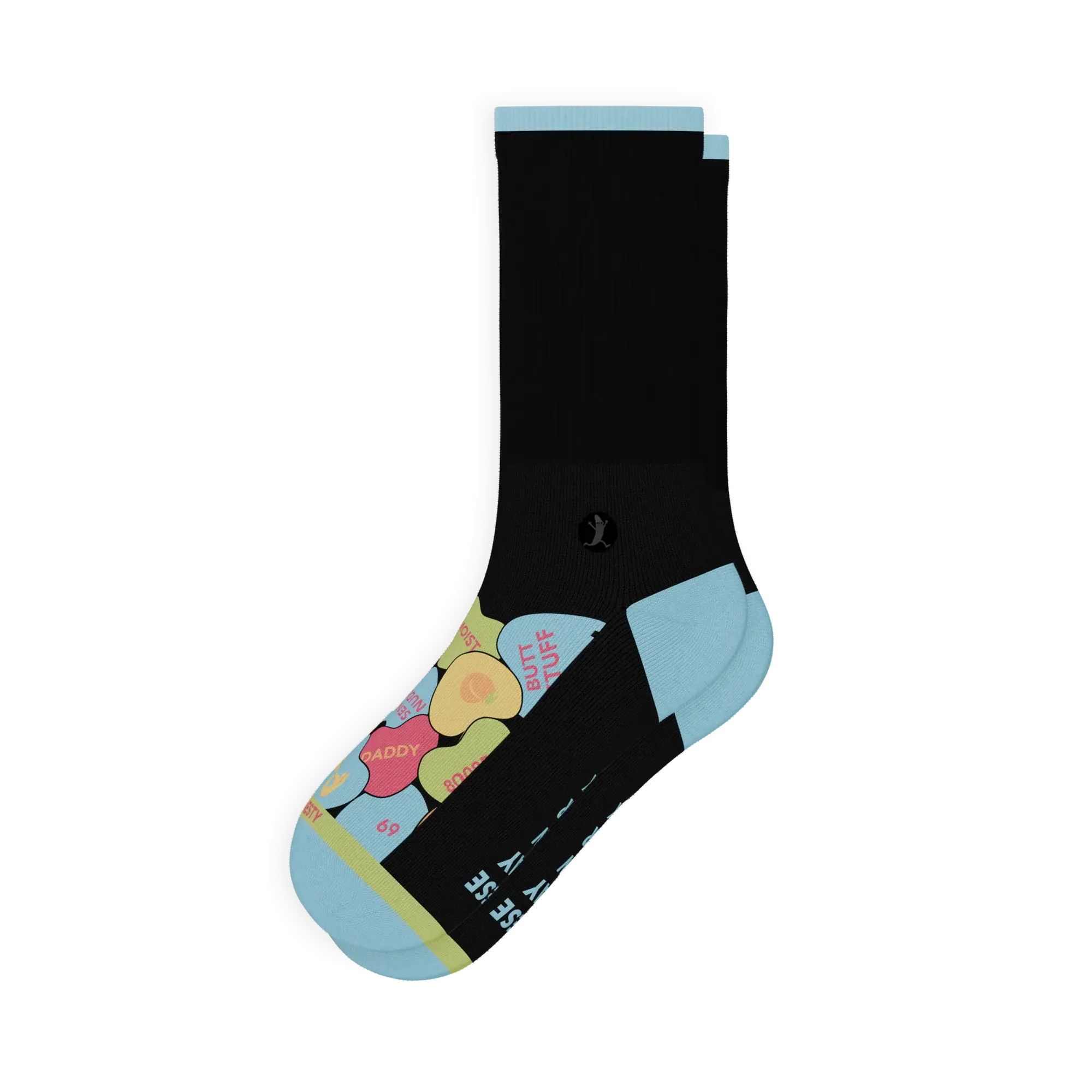 The Smooth Talker | Candy Hearts Heel Hammock™ Crew Socks - Shinesty - Flyclothing LLC
