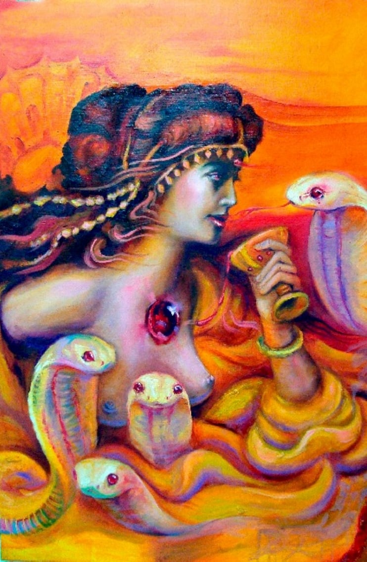 Black Market Art Company Snake Charmer Print