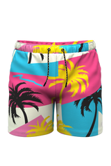 The SoCal Summer | Black and Pink Tropical Ball Hammock® Pouch 5" Swim Trunks - Shinesty - Flyclothing LLC
