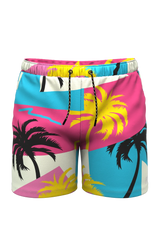 The SoCal Summer | Black and Pink Tropical Ball Hammock® Pouch 8" Swim Trunks - Shinesty - Flyclothing LLC