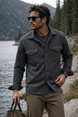 Soft Knit CPO Overshirt - Buki - Flyclothing LLC