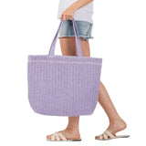 Solid Crochet Straw Tote Bag / Beach Bag - Madeline Love - Flyclothing LLC