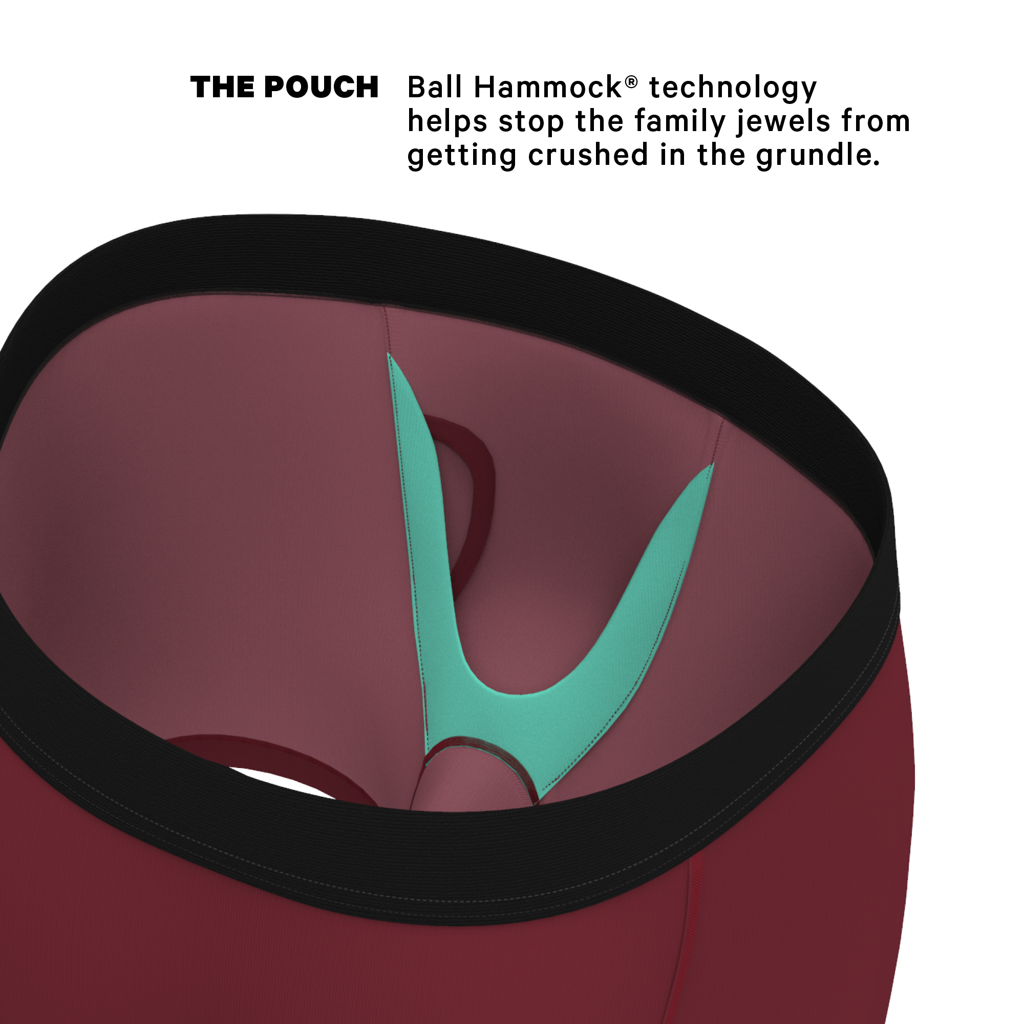 The Sommelier | Burgundy Ball Hammock® Pouch Underwear With Fly