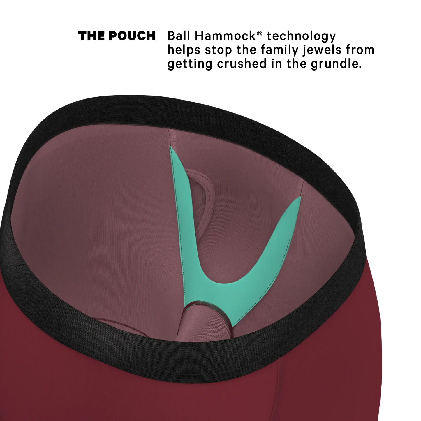 The Sommelier | Burgundy Long Leg Ball Hammock® Pouch Underwear With Fly - Shinesty - Flyclothing LLC