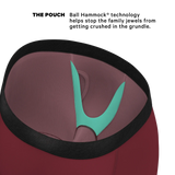 The Sommelier | Burgundy Long Leg Ball Hammock® Pouch Underwear With Fly - Shinesty - Flyclothing LLC