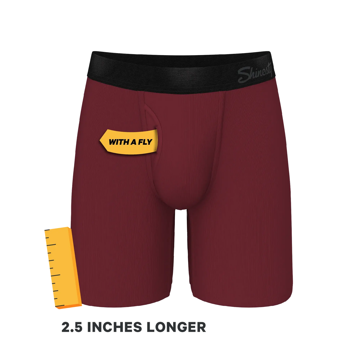 The Sommelier | Burgundy Long Leg Ball Hammock® Pouch Underwear With Fly - Shinesty - Flyclothing LLC