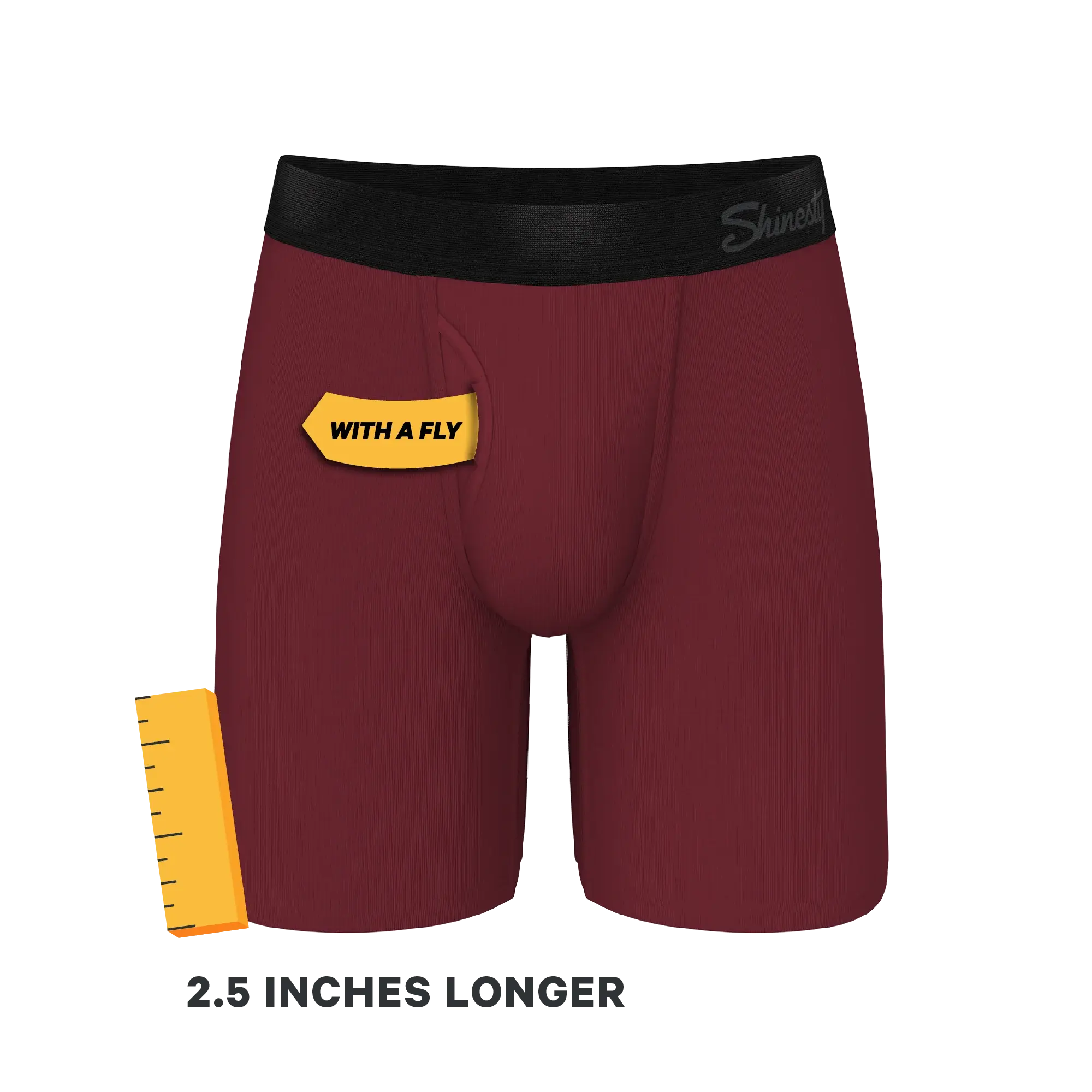 The Sommelier | Burgundy Long Leg Ball Hammock® Pouch Underwear With Fly - Shinesty - Flyclothing LLC