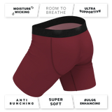 The Sommelier | Burgundy Long Leg Ball Hammock® Pouch Underwear With Fly - Shinesty - Flyclothing LLC