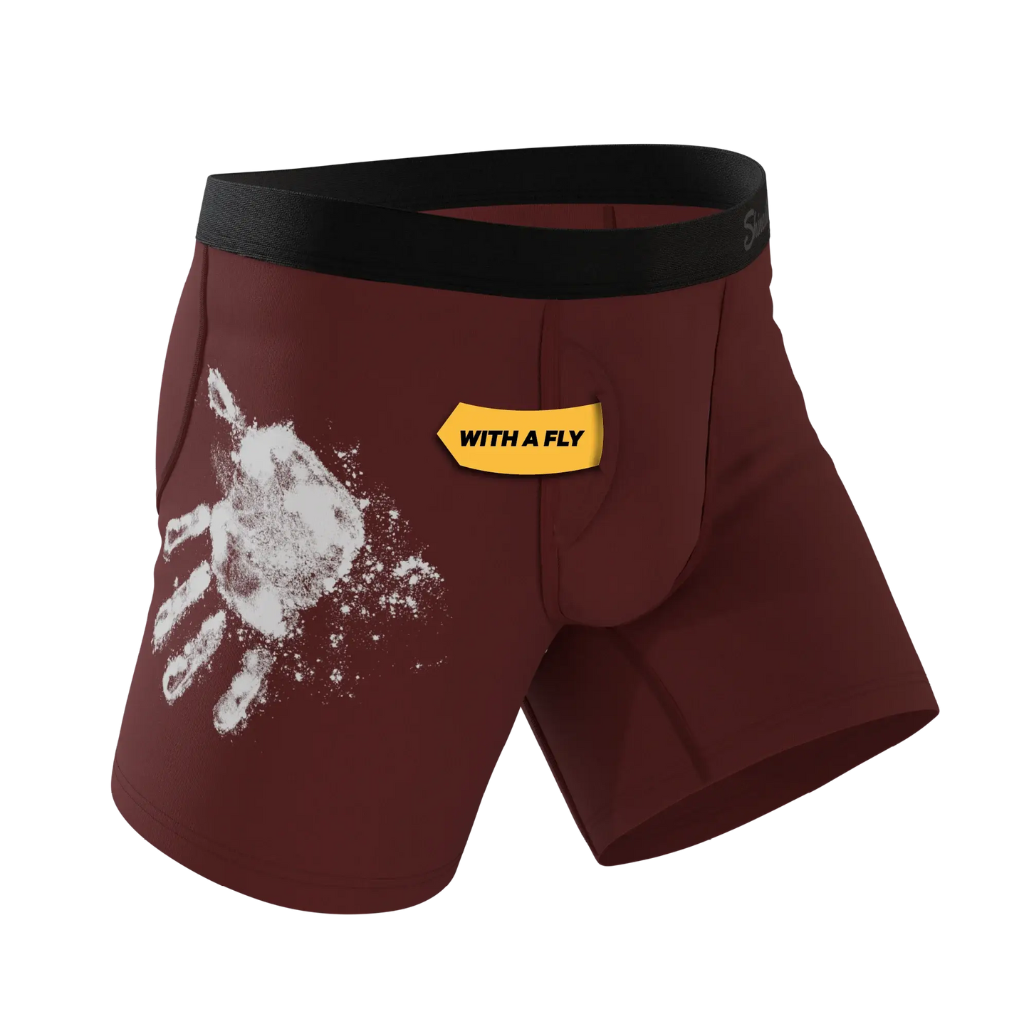 The Sous Chef | Flour Hand Print Ball Hammock® Pouch Underwear With Fly - Shinesty - Flyclothing LLC