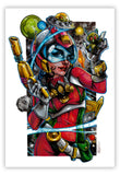 Black Market Art Company Space Girl Print