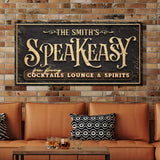 Speakeasy Personalized Bar Sign - Tailored Canvases - Flyclothing LLC