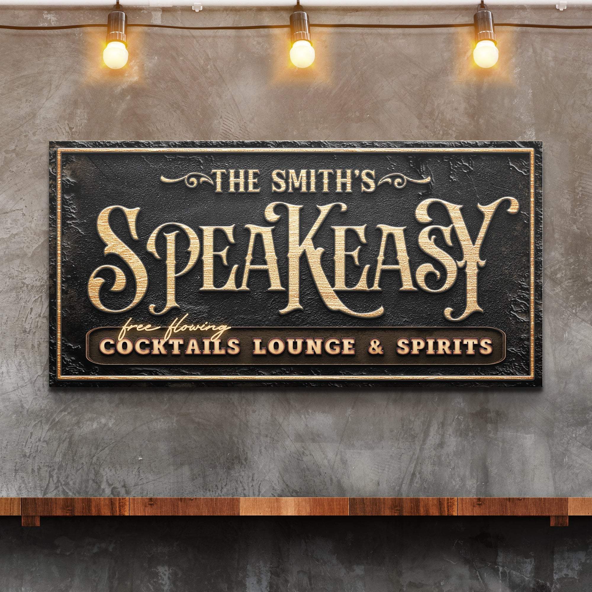 Speakeasy Personalized Bar Sign - Tailored Canvases - Flyclothing LLC