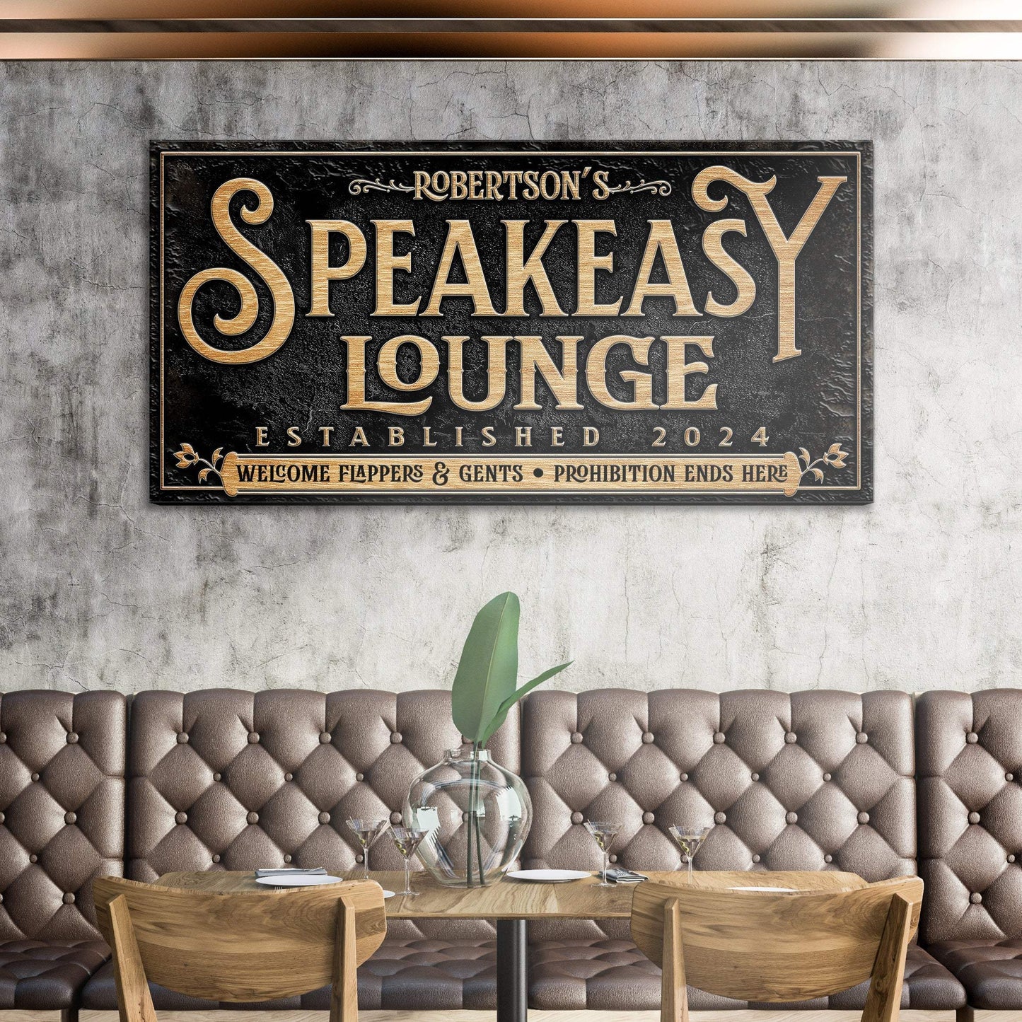 Speakeasy Personalized Bar Sign II - Tailored Canvases - Flyclothing LLC