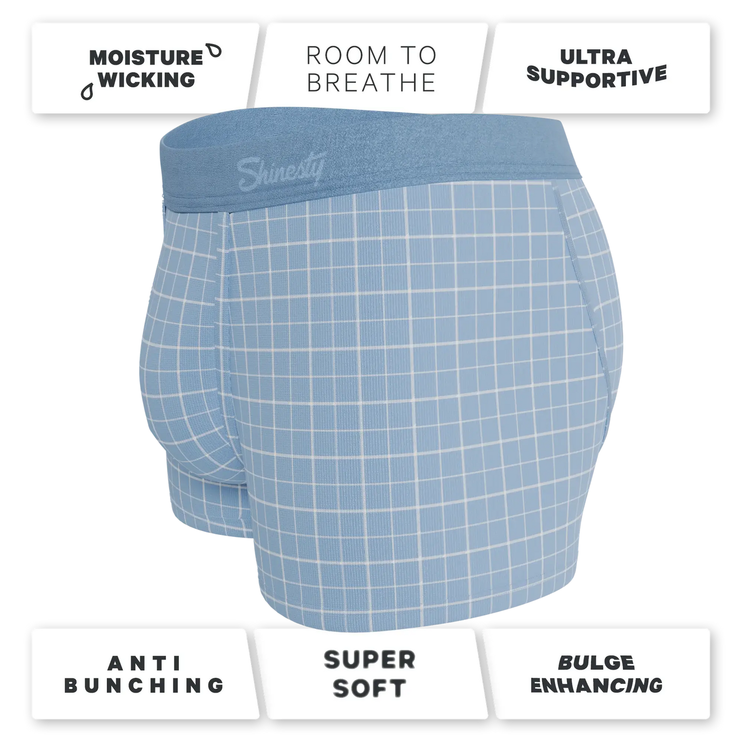 The Spick & Span | Window Pane Plaid Ball Hammock® Pouch Trunks Underwear - Shinesty - Flyclothing LLC