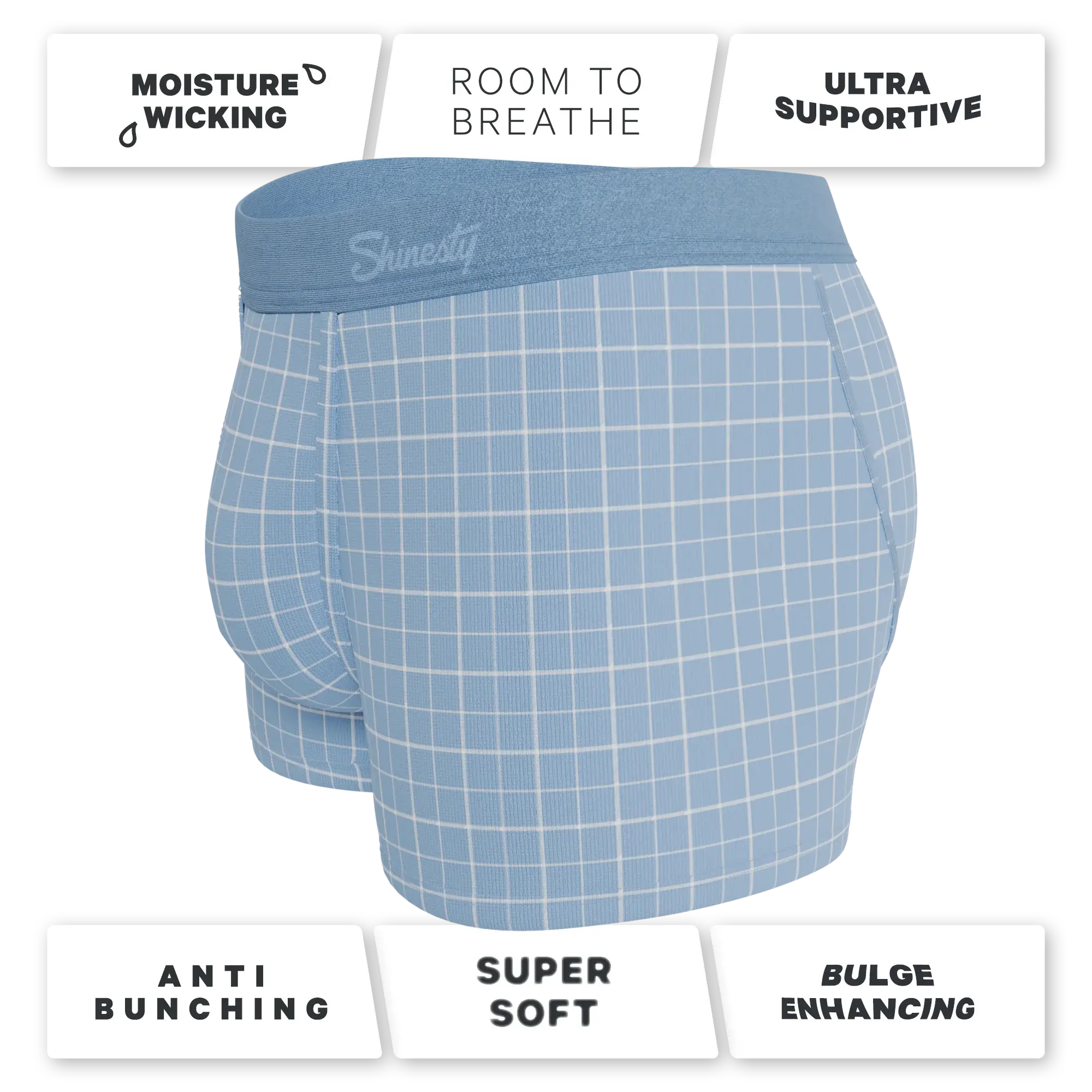 The Spick & Span | Window Pane Plaid Ball Hammock® Pouch Trunks Underwear - Shinesty - Flyclothing LLC