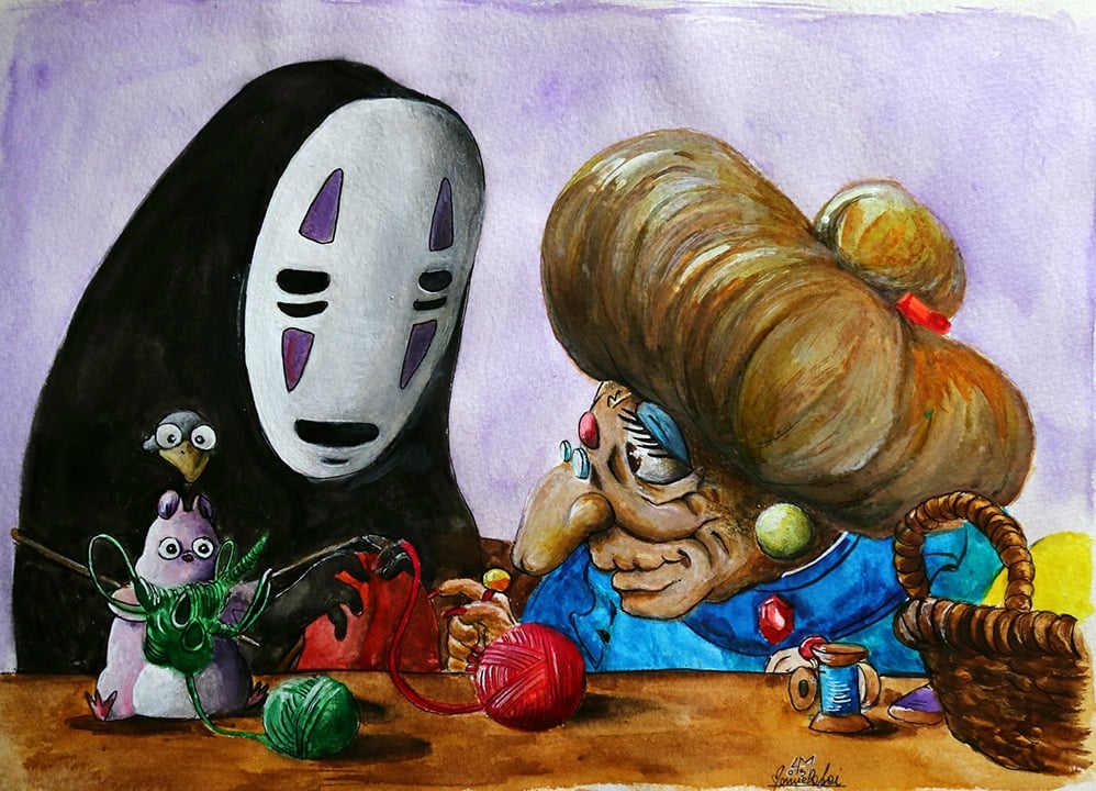 Black Market Art Company Spirited Knitting Print