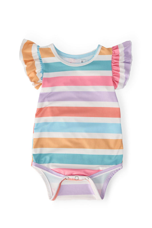 Spring Stripes S/S Flutter Bodysuit - Mila & Rose ® - Flyclothing LLC