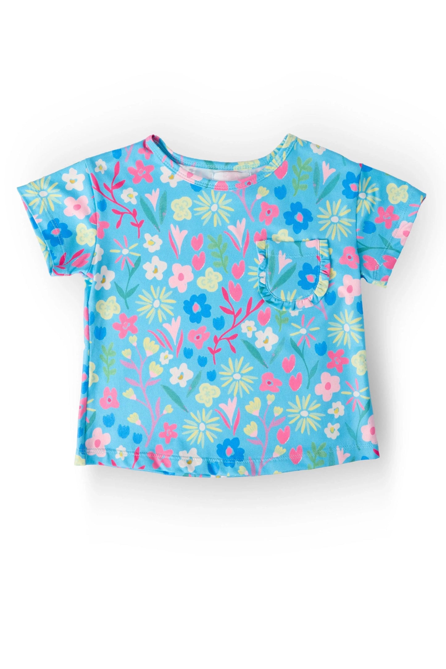 Springtime Splendor Ruffle Pocket Tee - Mila & Rose ® - Flyclothing LLC