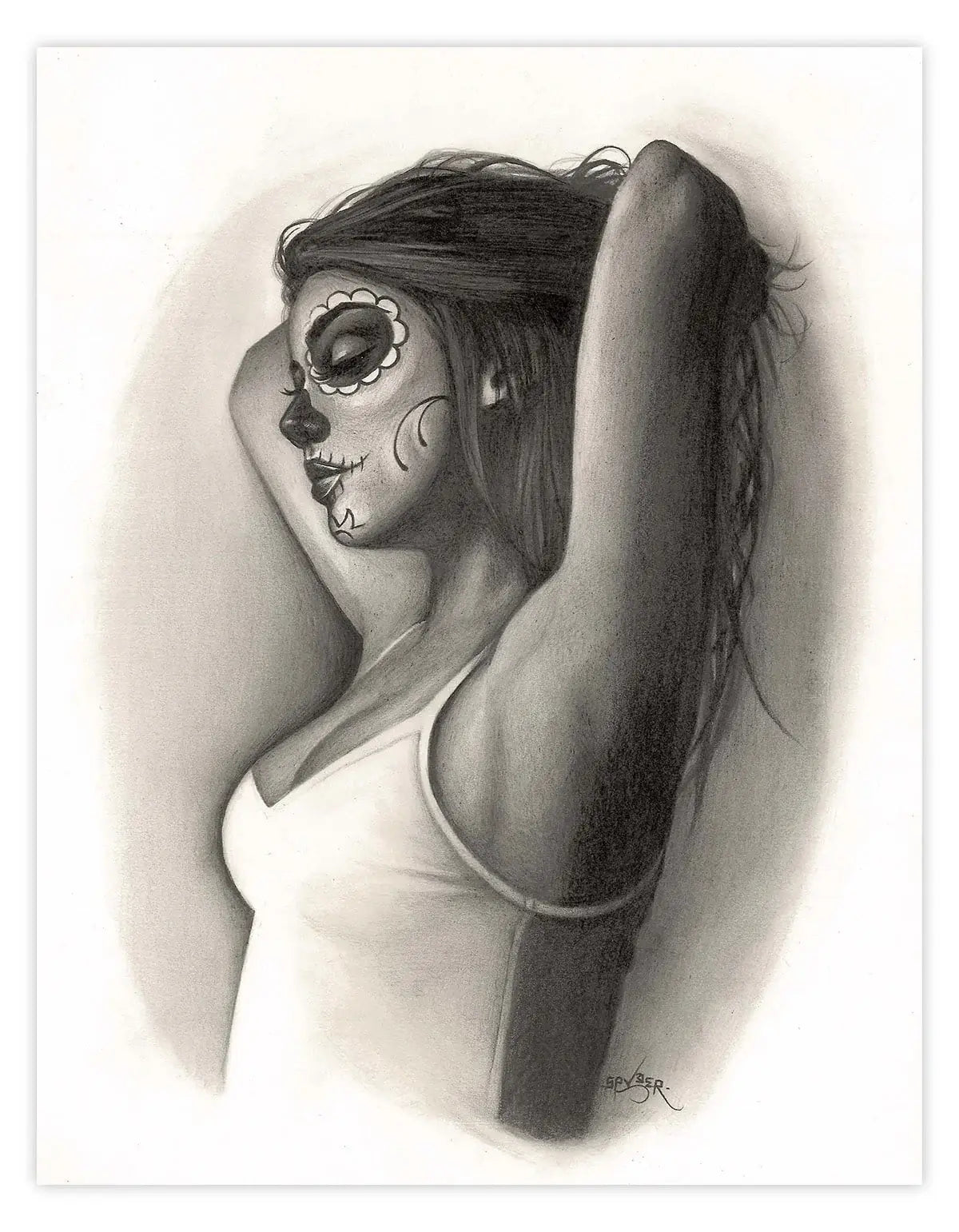 Black Market Art Company Spyder& La Catrina Print - Black Market Art Company - Flyclothing LLC