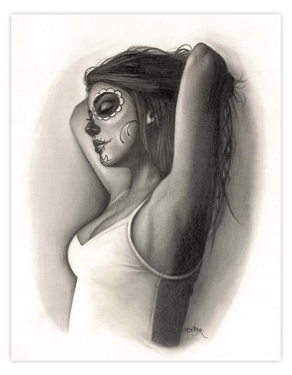 Black Market Art Company Spyder& La Catrina Print
