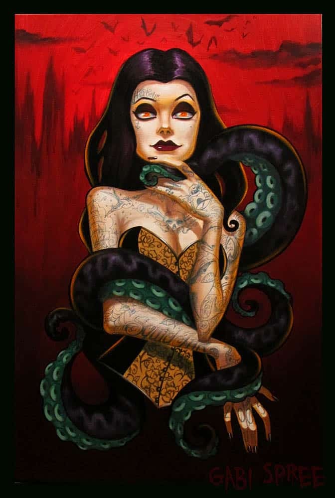 Black Market Art Company Squid Ink Lady Print