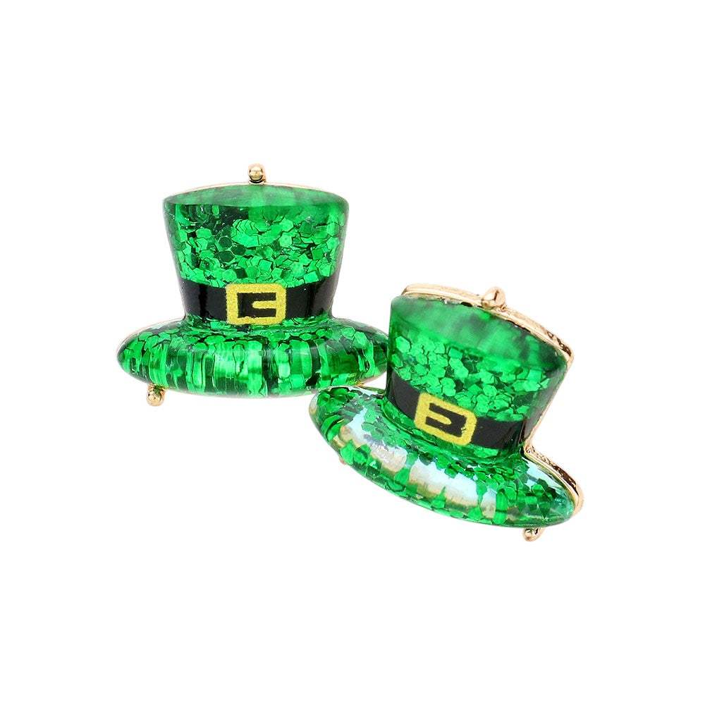 St Patrick's Day Leprechaun Hat Stud Earrings - Madeline Love - Flyclothing LLC