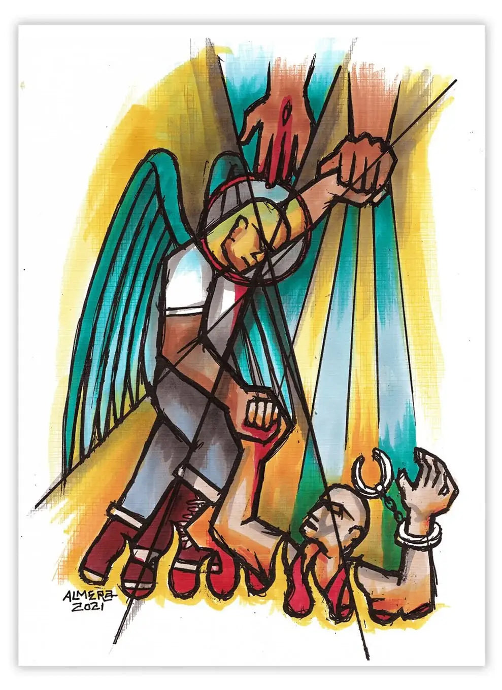 Black Market Art Company St. Brotherhood Print - Black Market Art Company - Flyclothing LLC