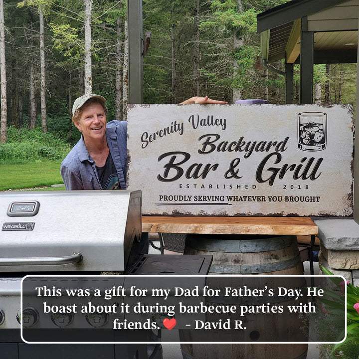 Backyard Bar & Grill Sign - Tailored Canvases - Flyclothing LLC