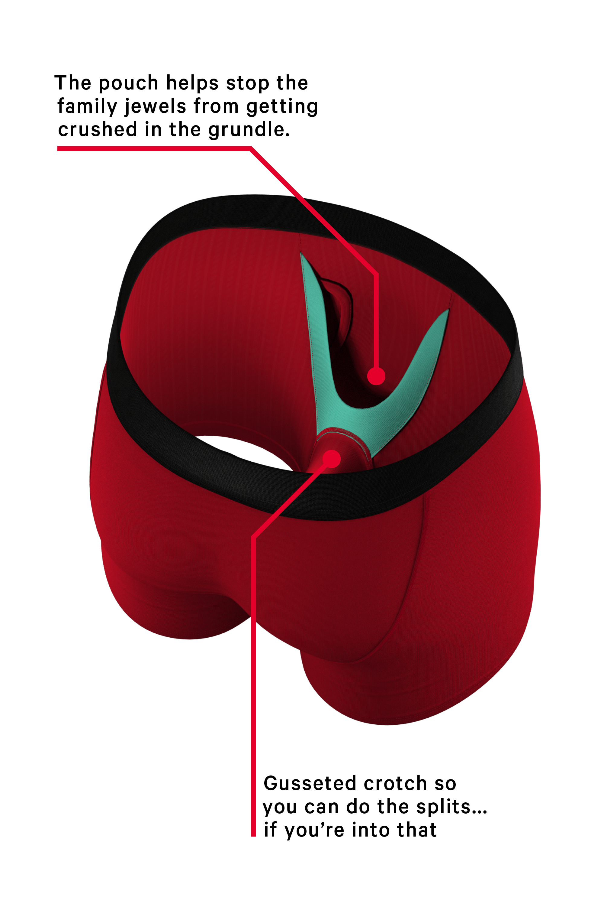 The St Knickers | Santa Belt Ball Hammock® Pouch Underwear With Fly - Shinesty