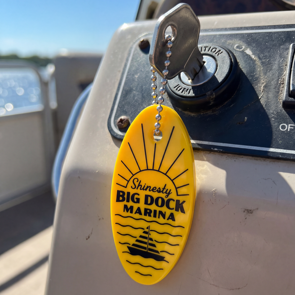 The Big Dock Marina | Yellow Nautical Floatie Keychain