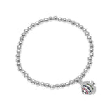 Stainless Steel Ball Stone Paved Fish Beaded Stretch Bracelet - Madeline Love - Flyclothing LLC