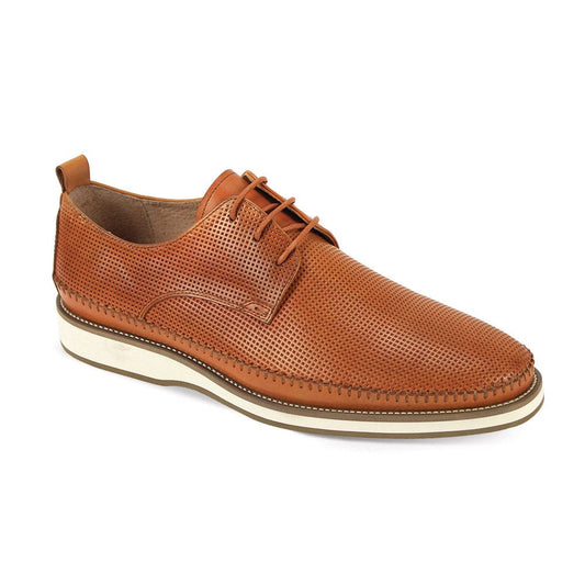 Giovanni Leather Stan Tan moc toe lace casual Shoe
