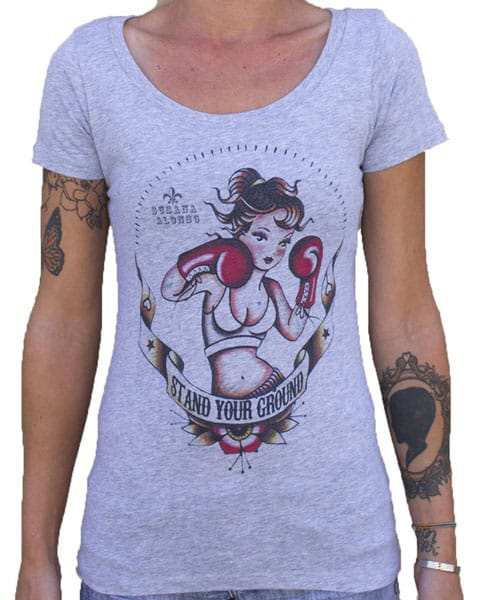 Black Market Art Company Stand Your Ground Women's Scoop Neck T-Shirt - Black Market Art Company - Flyclothing LLC