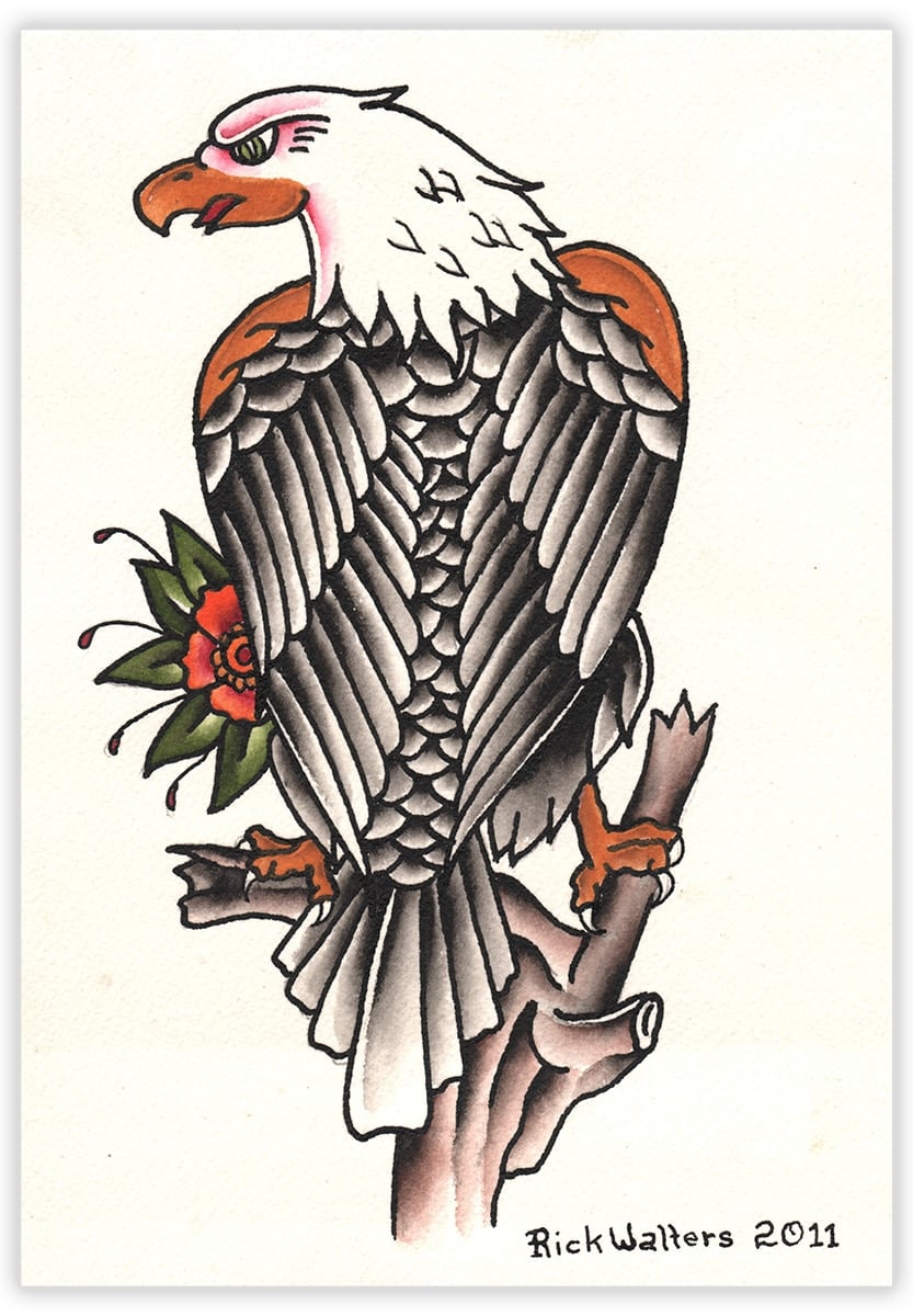Black Market Art Company Standing Eagle Print