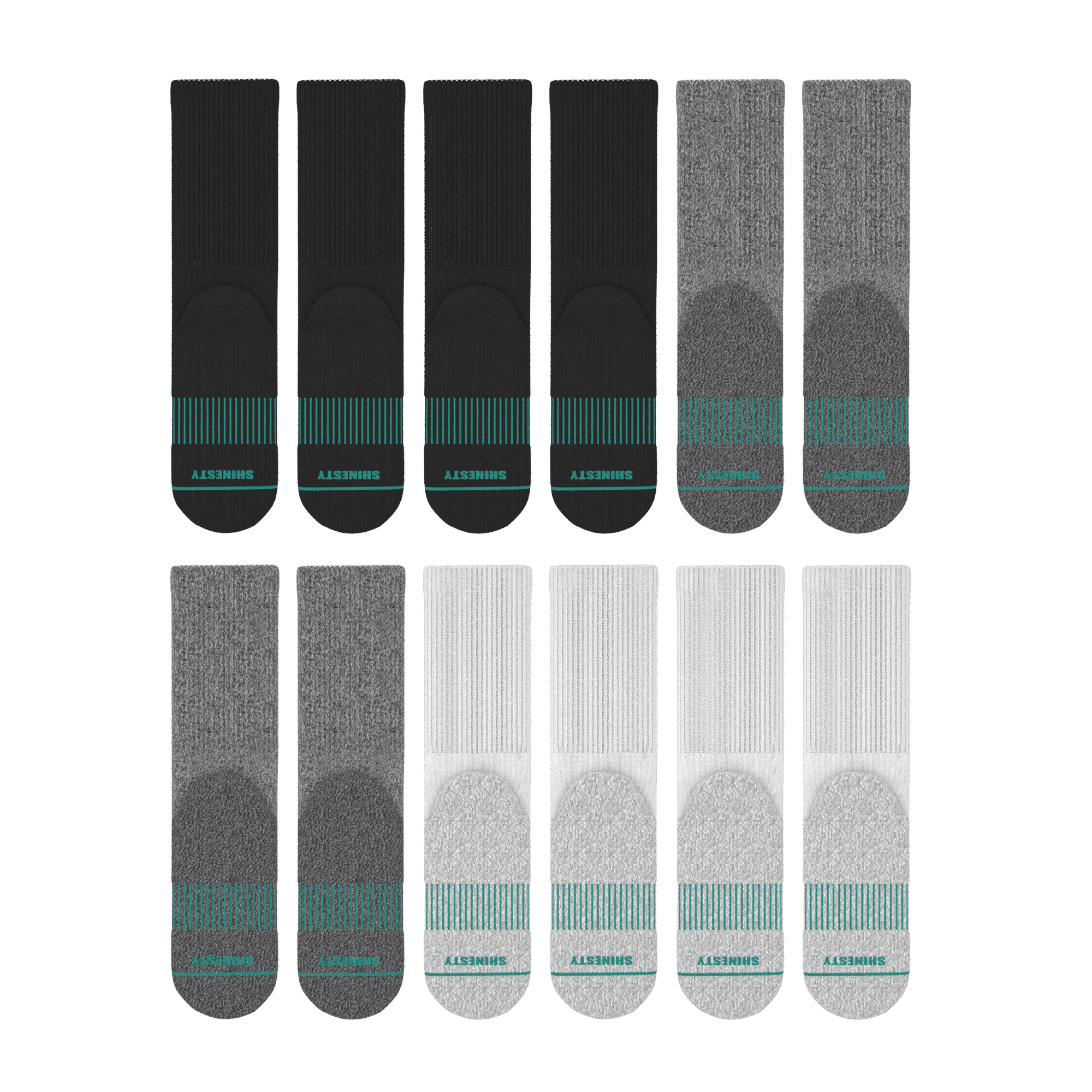 The Staple | Heel Hammock™ Crew Socks 12 Pack - Shinesty