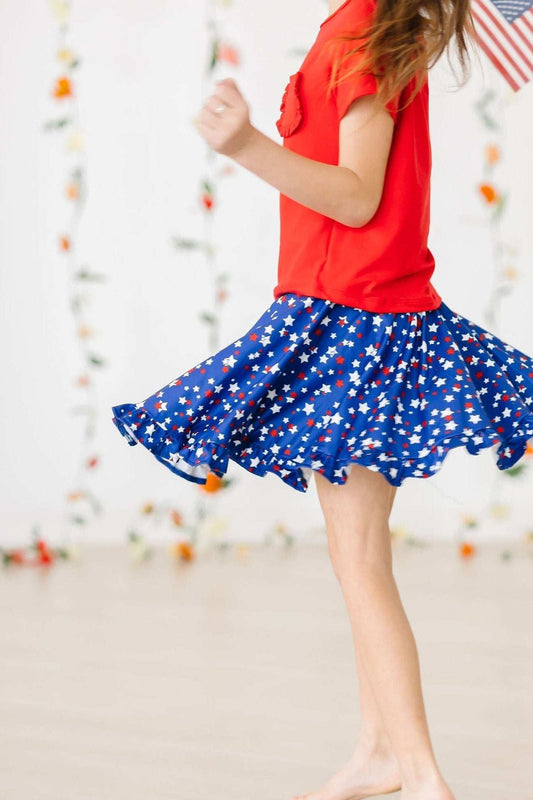 Star Bright Ruffle Twirl Skort - Mila & Rose ® - Flyclothing LLC
