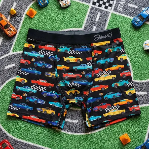 The Start Your Engines | Racecar Boy's Boxer Briefs - Shinesty - Flyclothing LLC