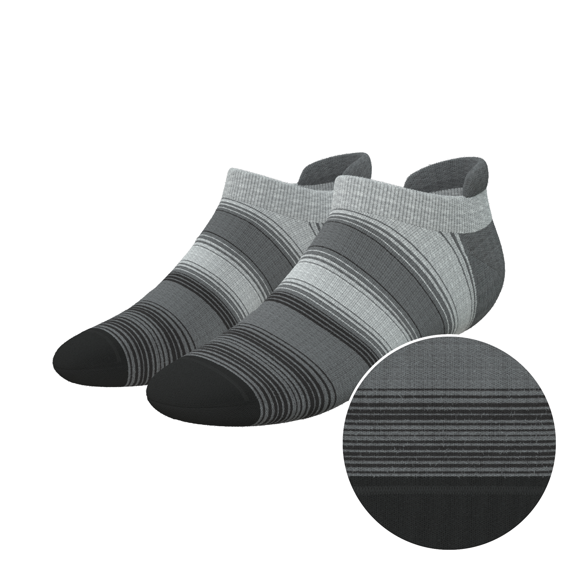 The Static Channel | Stripe Heel Hammock™ Ankle Socks
