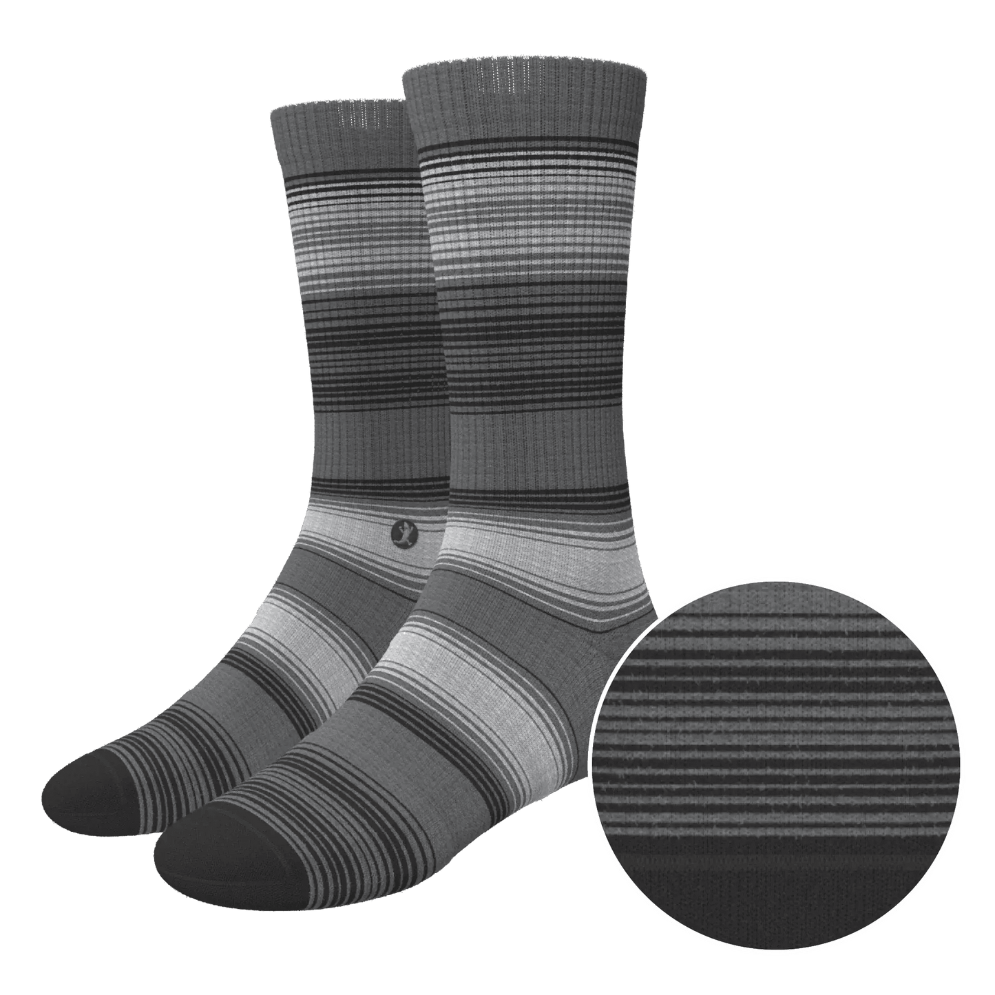 The Static Channel | Stripe Heel Hammock™ Crew Socks - Shinesty - Flyclothing LLC