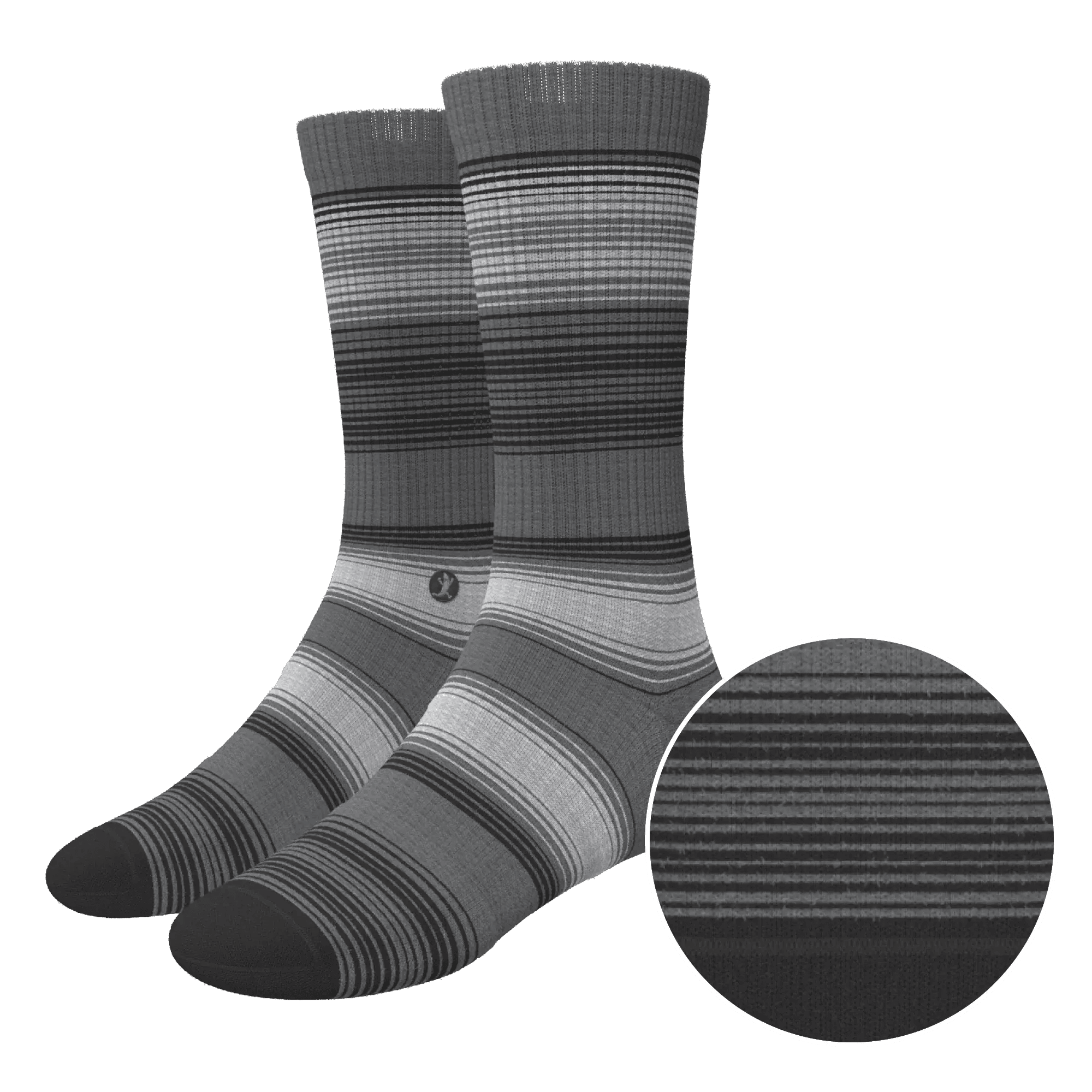 The Static Channel | Stripe Heel Hammock™ Crew Socks - Shinesty - Flyclothing LLC