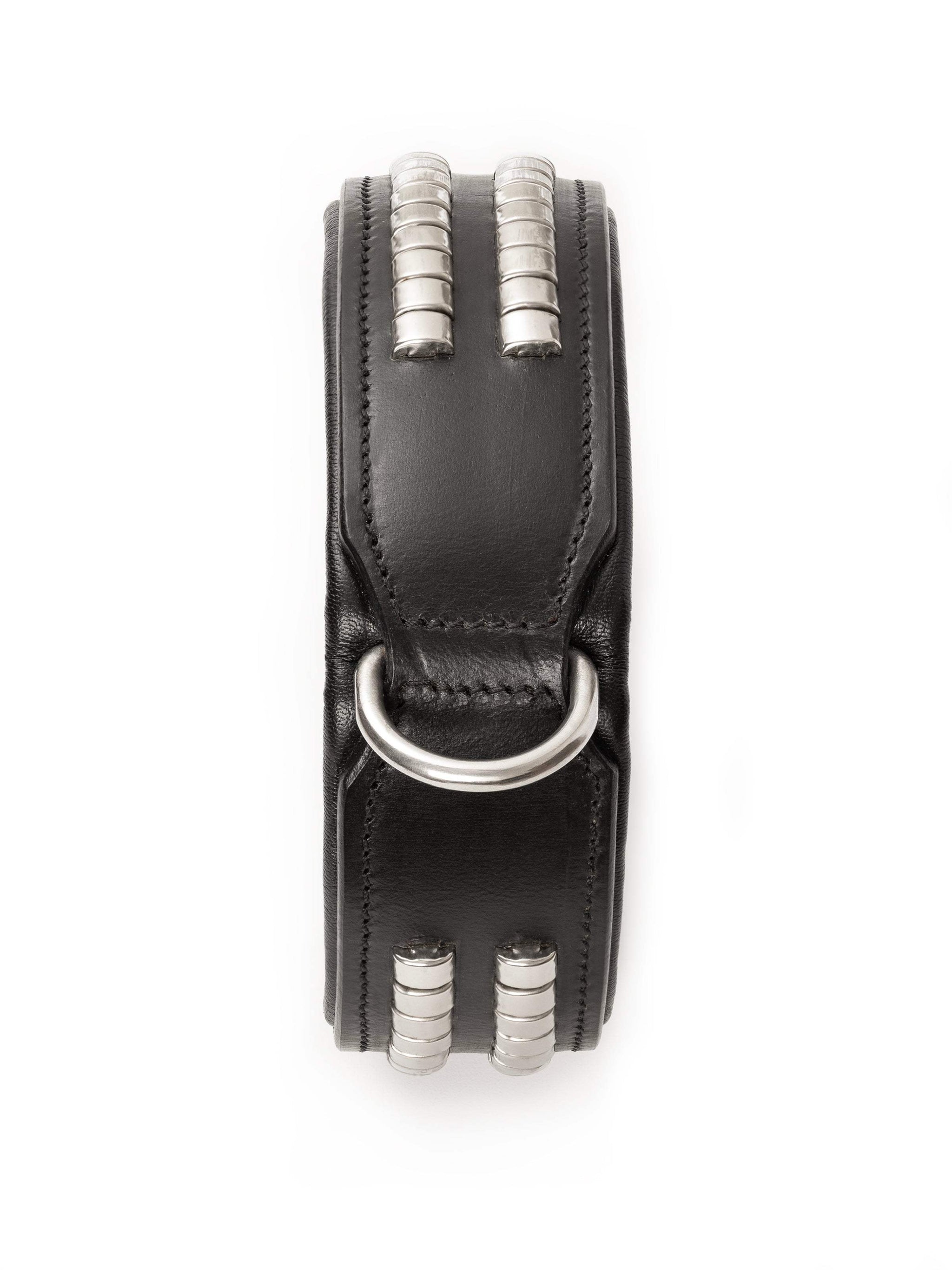 Leather Collar with Designer Studs - Classy Leather Bags - Flyclothing LLC
