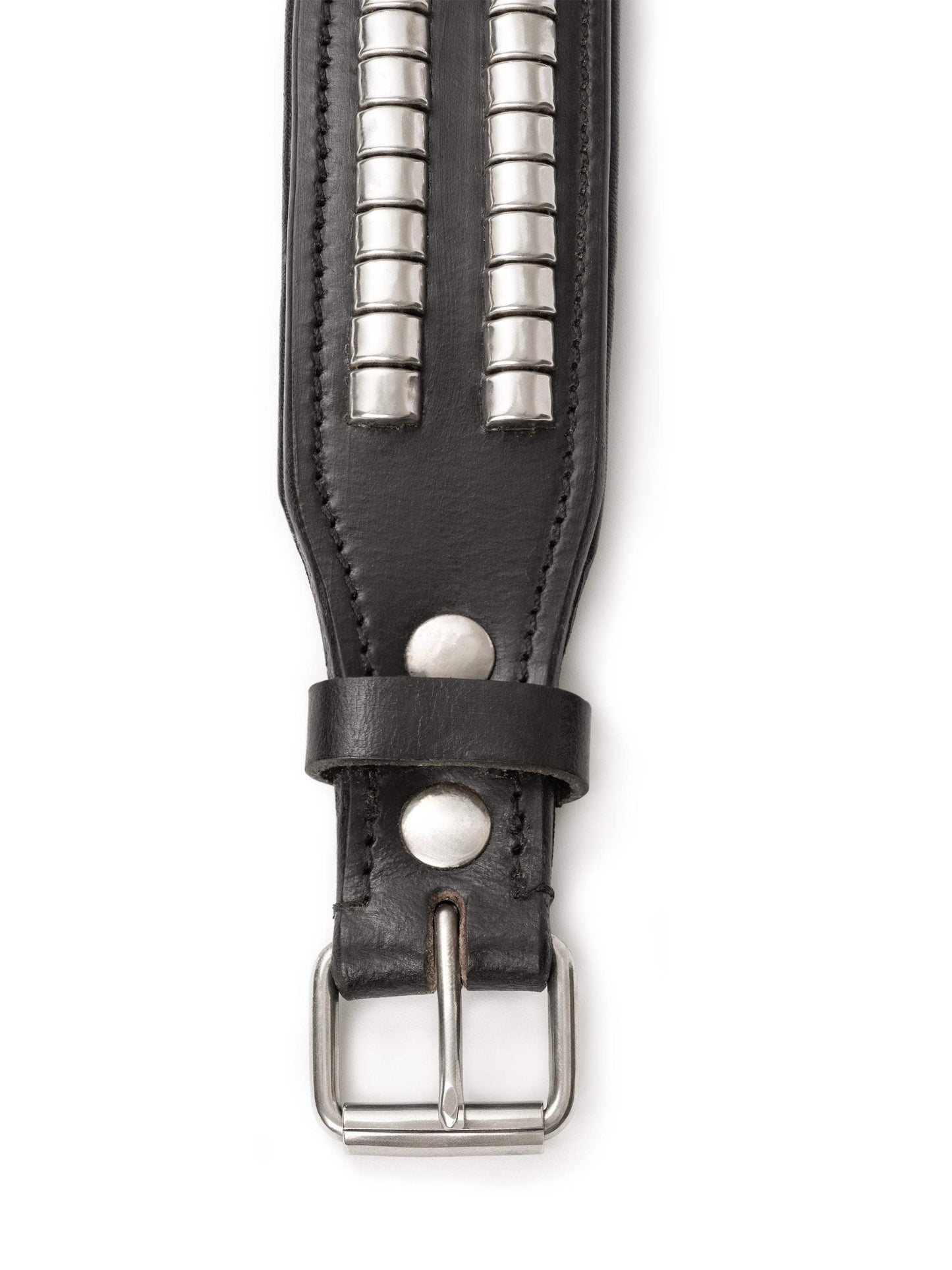 Leather Collar with Designer Studs - Classy Leather Bags - Flyclothing LLC