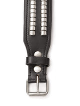 Leather Collar with Designer Studs - Classy Leather Bags - Flyclothing LLC