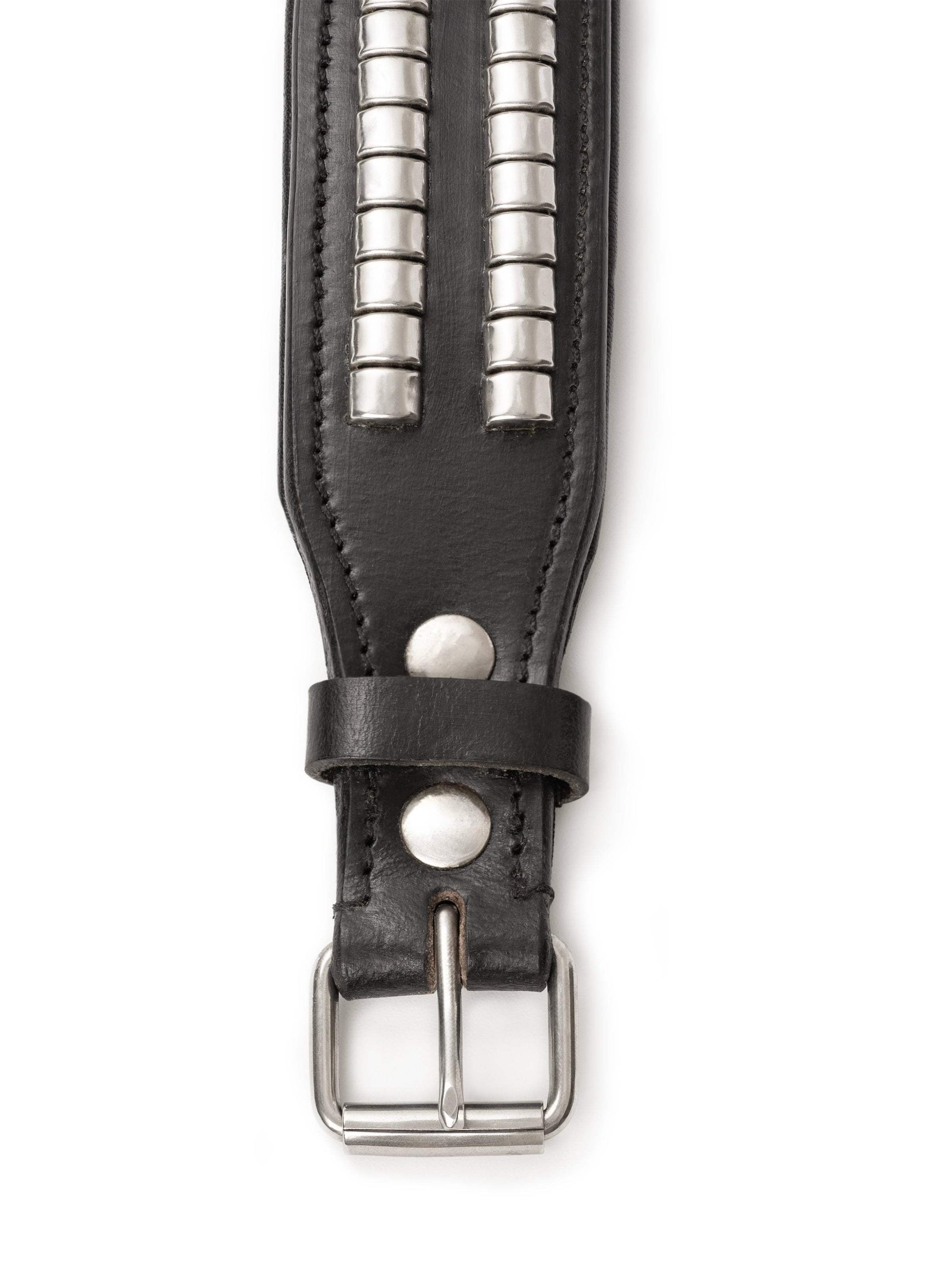 Leather Collar with Designer Studs - Classy Leather Bags - Flyclothing LLC