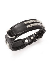 Leather Collar with Designer Studs - Classy Leather Bags - Flyclothing LLC