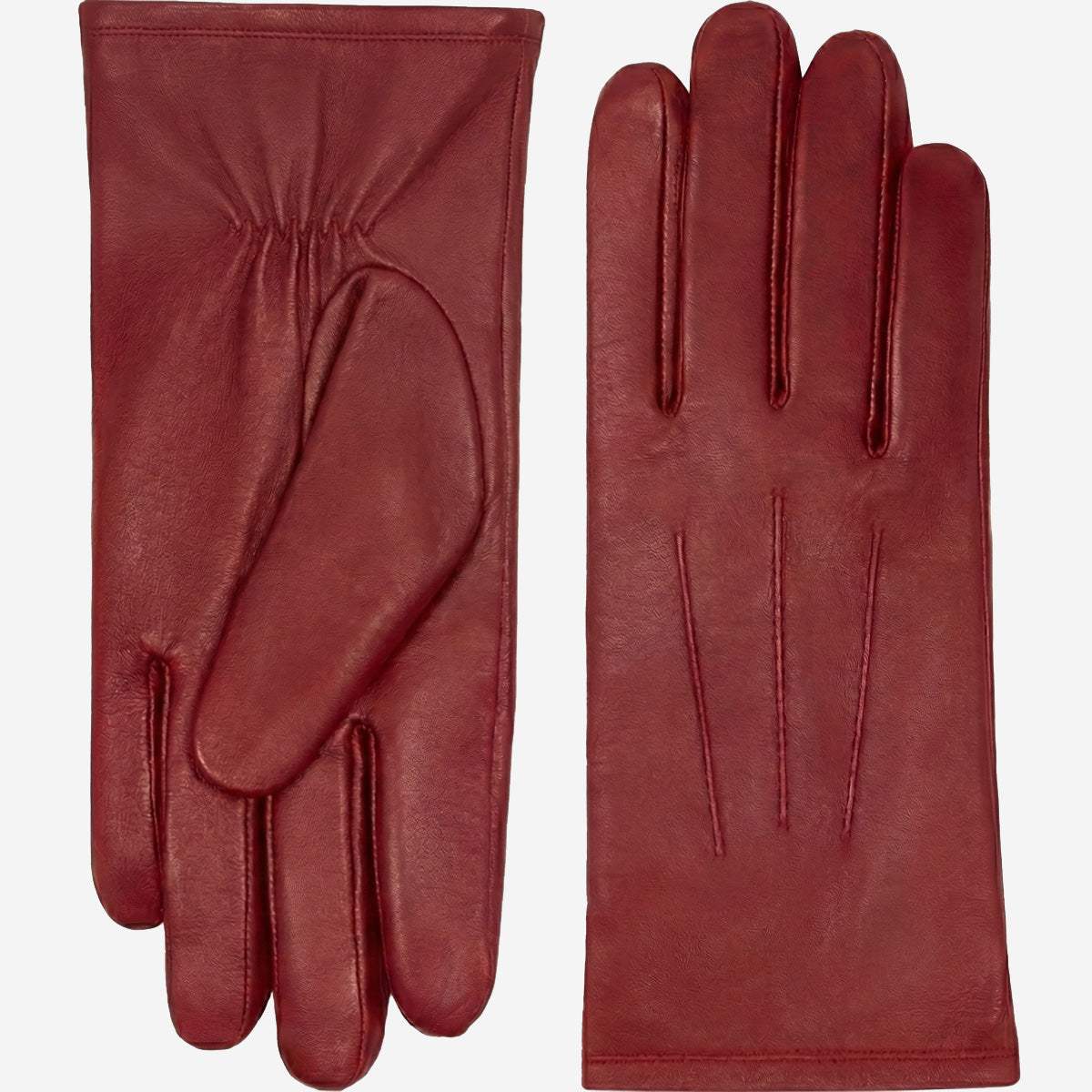 Stella (red) – Sheepskin leather gloves with ultra-warm fleece lining & touchscreen functionality
