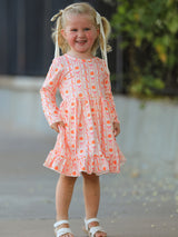 Halloween Thanksgiving Pumpkin Bow Pocket Girls Dress - Rylee Faith Designs - Flyclothing LLC