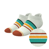 The Stellar | Retro Stripe Heel Hammock™ Ankle Socks