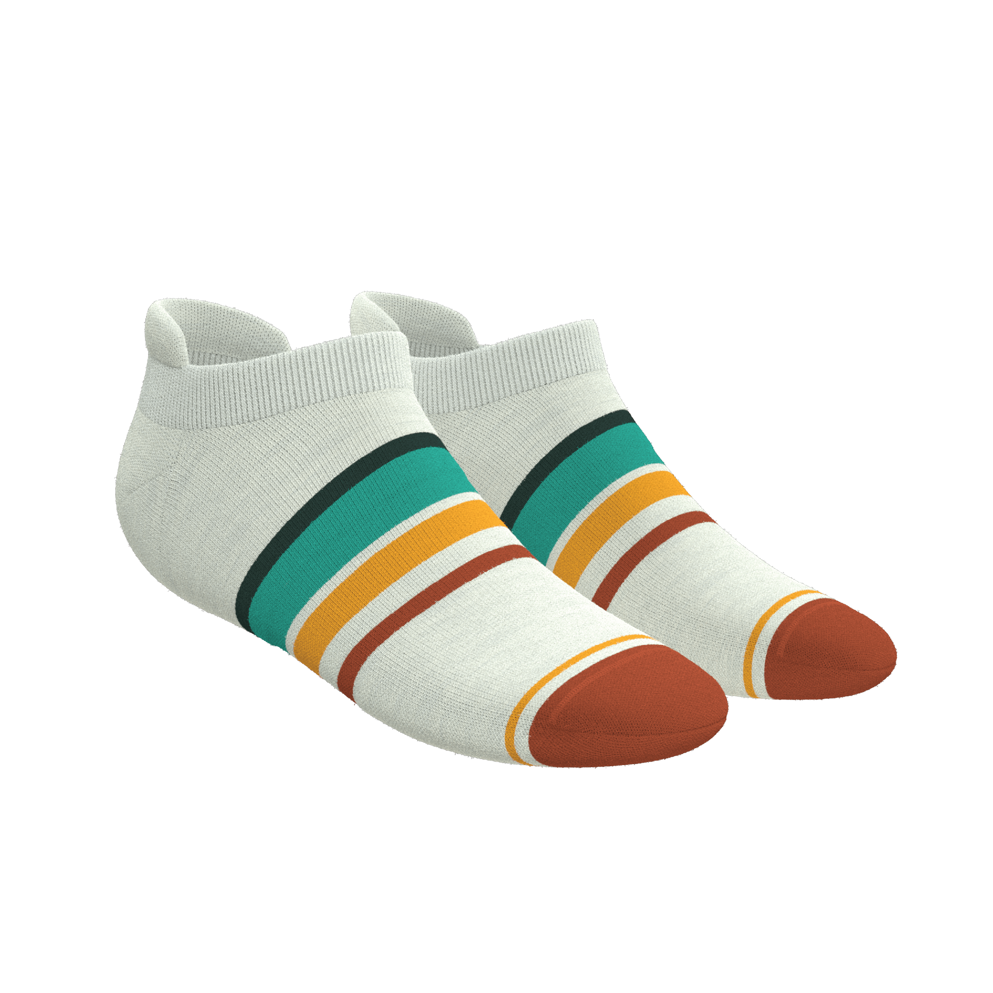 The Stellar | Retro Stripe Heel Hammock™ Ankle Socks