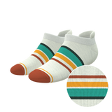 The Stellar | Retro Stripe Heel Hammock™ Ankle Socks